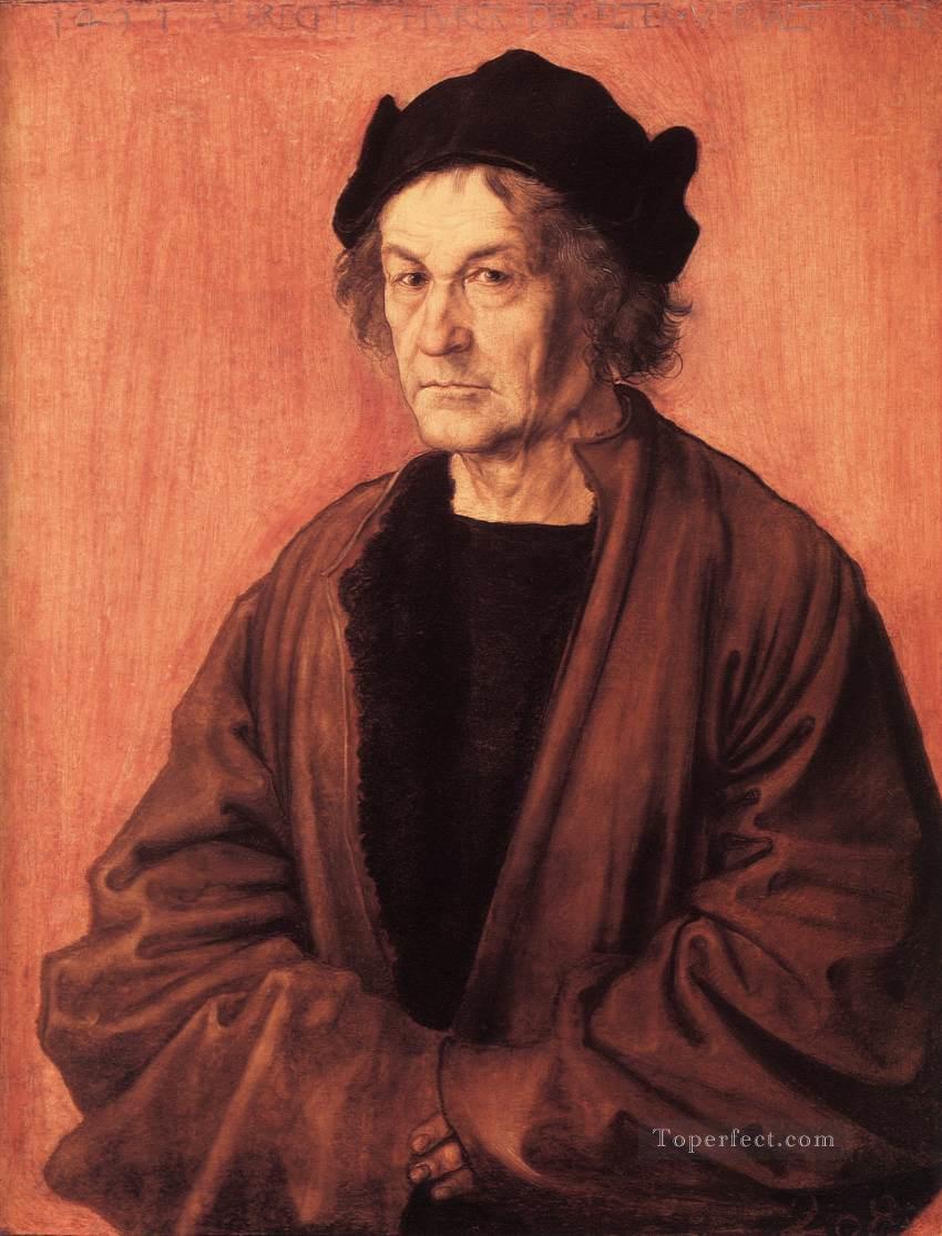 Portrait of Durers Father at 70 Nothern Renaissance Albrecht Durer Oil Paintings
